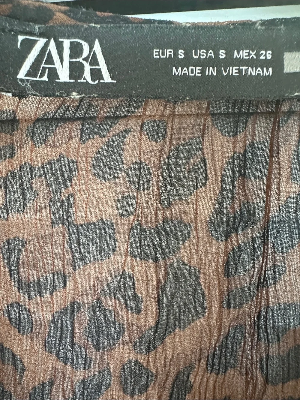 Zara Brown and Black Leopard Print Dress - Picture 2 of 4